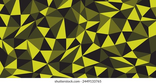 black, gray, yellow background with triangle pattern, vector