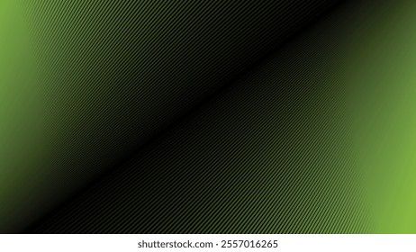 Black green abstract background with green stripes line for backdrop or presentation