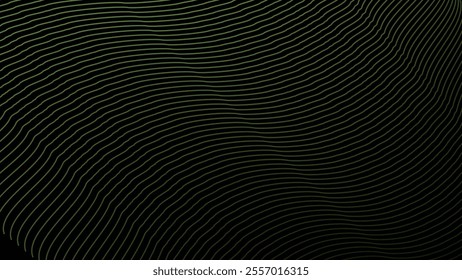 Black green abstract background with green stripes line for backdrop or presentation