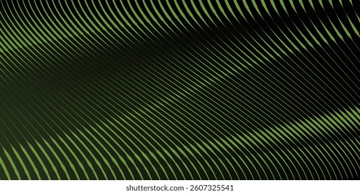 Black green abstract background with green stripes line for backdrop or presentation