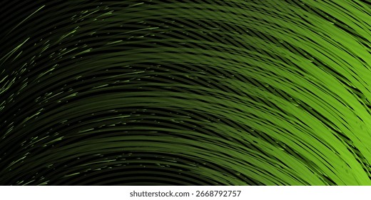 Fondo abstracto verde negro con línea de rayas verdes para el telón de fondo o presentación