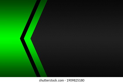 Black and green abstract vector background with polygonal pattern. Template for your banner and presentation. Modern vector design illustration