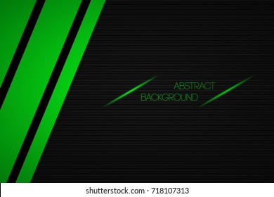 Black And Green Abstract Vector Background With Place For Your Text