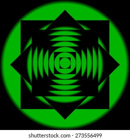 Black and Green background with geometric shapes. Vector illustration.