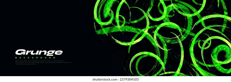 Fondo del pincel negro y verde con efecto semitonio. Fondo deportivo con estilo Grunge. Elementos de rajadura y textura para el diseño