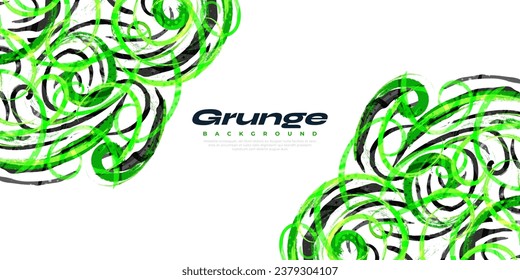 Schwarz-Grün-Hintergrund mit Halftone-Effekt. Sporthintergrund mit Grunge-Stil. Scratch- und Texturelemente für Design