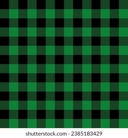 Black green Buffalo lumberjack plaid seamless pattern. Traditional pattern vector illustration. Seamless fashion print.