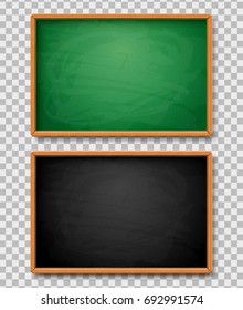 Black Green Chalkboards On Transparent Background Stock Vector (Royalty ...