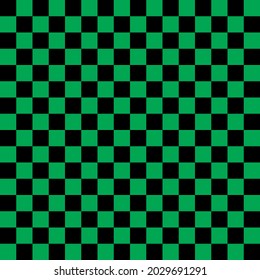 Black and Green checkerboard pattern background. Vector background.