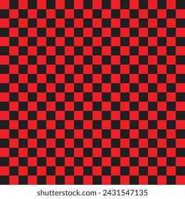 Fondo a cuadros negro y verde. Fondo en una jaula. Ilustración vectorial, rojo, azul, amarillo, blanco y crema cuadrado patrón de ajedrez