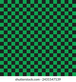 Black and green checkered background. Background in a cage. Vector illustration, Red, Blue, Yellow, white and cream square chess Pattern