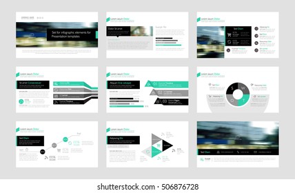 Black and green elements for infographics on a white background. Presentation templates. Use in presentation, flyer, corporate report, marketing, advertising, annual report