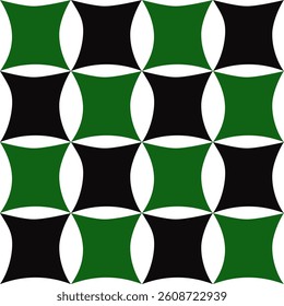 Black and green geometric seamless pattern. Design for ad, fabric and banner.