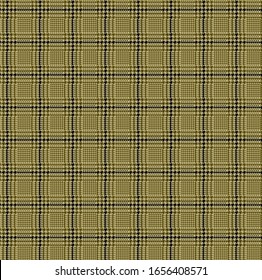 Black and green glen check pattern. Stylish hounds tooth checkered blend.