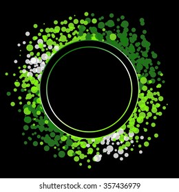 black and green label background vector 