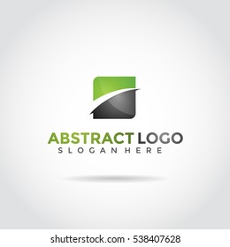 Black and Green Logo vector. Abstract elegant box logo template. Vector Illustration eps.10