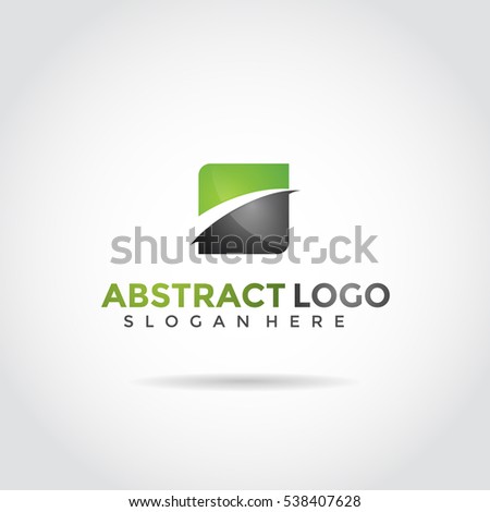 Black and Green Logo vector. Abstract elegant box logo template. Vector Illustration eps.10