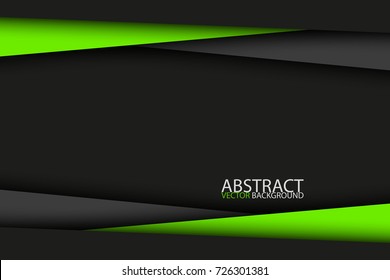 Black And Green Modern Material Design, Vector Abstract Widescreen Background