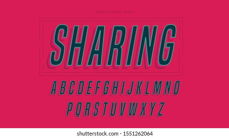 Black Green Pink Colorful Modern Italic Bold Stripes Artistic Font Typography Design