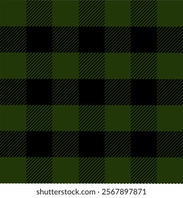 black green plaid buffalo checkered seamless pattern use for fabric, textile, wrap, tablecloth 