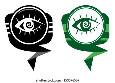 Black and green pointer - Human eye