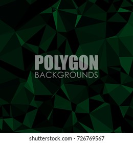 Black and Green Polygonal background