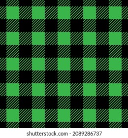 Black and green seamless pattern with chequered design.