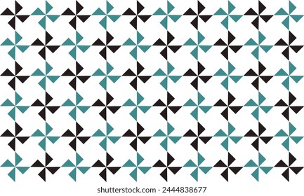 Black and green seamless pattern with triangles, abstract triangle geometric green and blue background patch work seamless repeat style, replete image design for fabric printing,