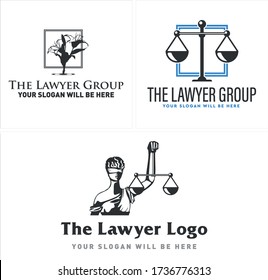 Black green square flower leaf scale balance and woman symbol logo vector suitable for lawyer attorney service provide inheritance floral art design