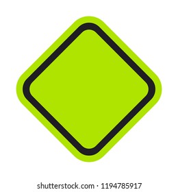 Black Green Square Sign