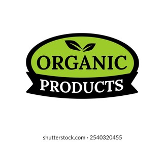 Black and green sticker with a leaf icon, perfect for promoting eco friendly, safe, and farm sourced products with an emphasis on quality and health.