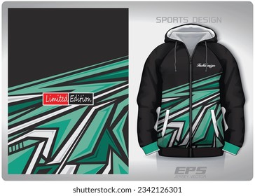 black green street art pattern design, illustration, textile background for sports t-shirt, football jersey shirt mockup for football club. consistent front view