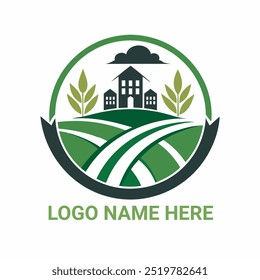 Black and Green Vector Illustration for Agriculture Logo