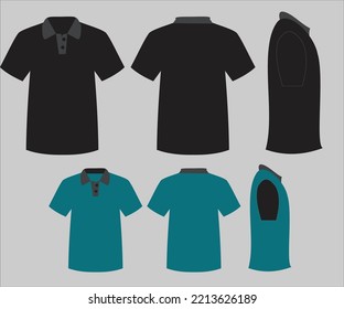 Black and Green Vector t-shirt drawing