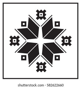 Black greeting card with folk scandinavian and Nordic ornament. Inspired by Norwegian Christmas. Festive winter cards. Happy new year and merry christmas concept, old texture. Stylish cards.