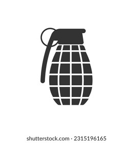 Black Grenade Icon Vector Design.