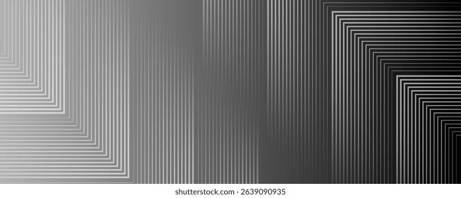 Black grey abstract background with glowing arrow lines, technology, futuristic concept. Modern glossy grey geometric lines design.