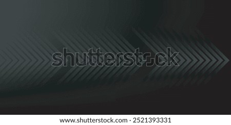Black grey abstract background with glowing arrow lines, technology, futuristic concept. Modern glossy grey geometric lines design. Horizontal banner template suitable for cover, header, poster.