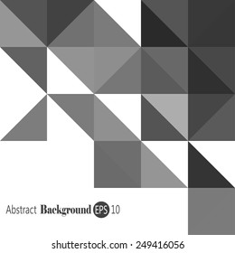 Black and Grey Abstract Background - Triangle and Square background in black and grey colors
