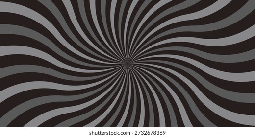 Anuncio negro y gris con rayos, líneas de fondo, luz