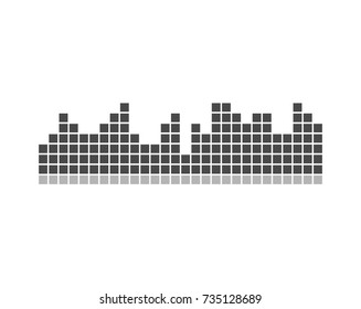 Black and grey chart icon, creative and simple clipart of visualized information, represented on vector illustration isolated on white