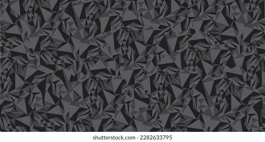 Black and grey color background with triangle pattern, vector