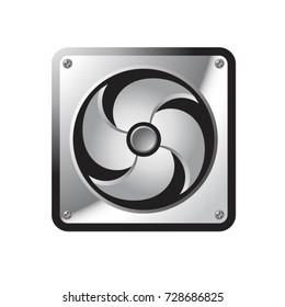 black and grey color propeller or fan-vector drawing