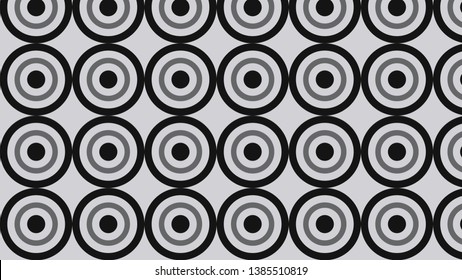 Black and Grey Concentric Circles Pattern