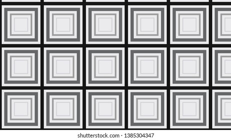 Black and Grey Concentric Squares Background Pattern