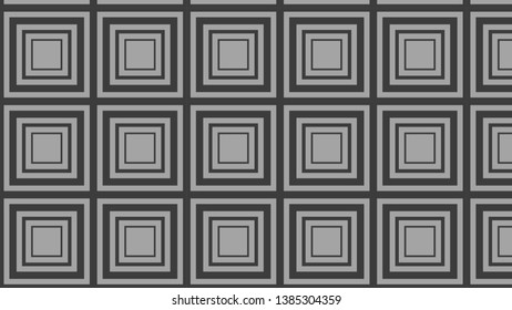 Black and Grey Concentric Squares Background Pattern Design
