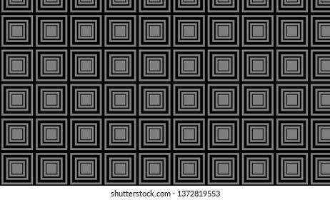 Black and Grey Concentric Squares Pattern Background