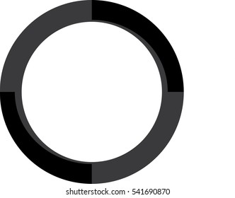 Black and grey Frame in the form of a circle