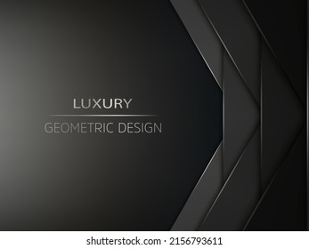 Black and grey geometric background. Vector illustration. 