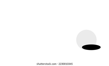 Black grey geometric ball on white background, with shadow reflecting